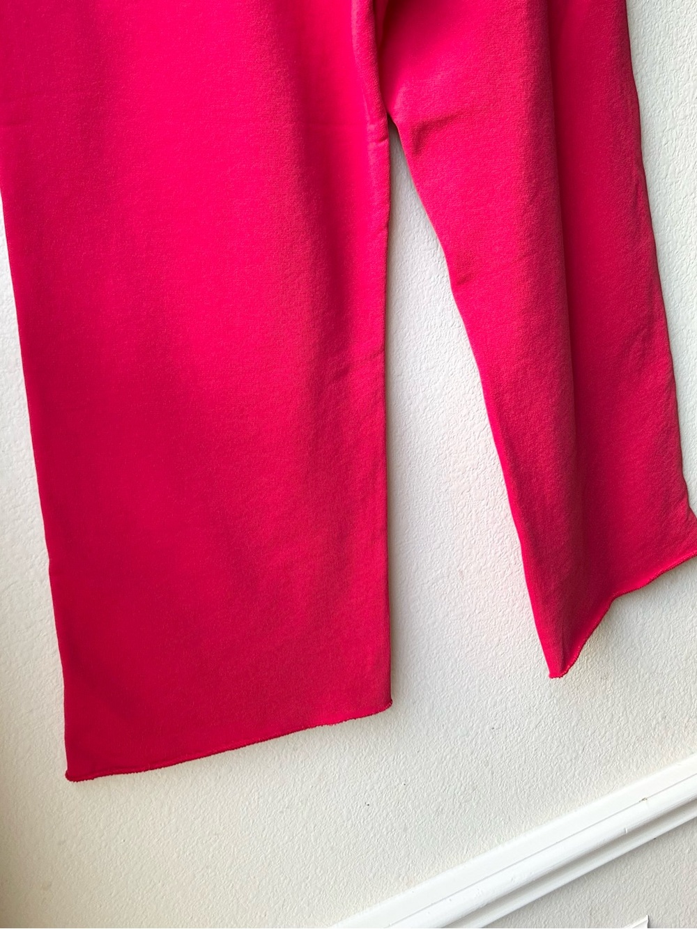 NWOT Frank & Eileen Catherine Favorite Red Cotton Crop Sweatpants Sz L - Picture 13 of 16